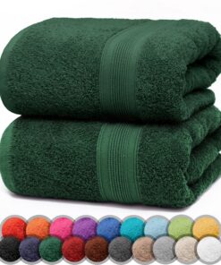 NatureMark Duschtücher – Premium Qualität, 2er-Pack 70x140 cm, Dunkelgrün