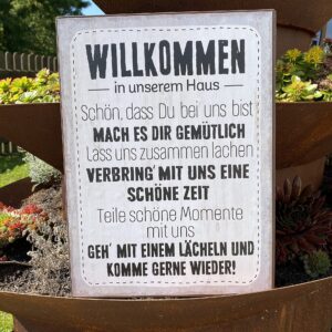 Rostalgie Metall Schild - elegante Hausdeko fürLiebharner undVintage-Lover imutschöner Größe 35 x 26 cm