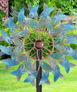 VeyFolzin.st Metall Windrad Garten Dekoration - Elegante Windspiele für Garten, Terrasse und Rasen, Windskulptur Spinner