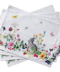 Maison d' Hermine Printemps 100% Baumwolle Tischdecken Set | Küche und Dinnerparties | Ideal für Hochzeiten und Thanksgi