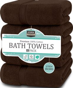 Utopia Towels - Dunkelbraun Badetuch-Set - Premium 600 g/m² 100% ringgesponnene Baumwolle - schnell trocknend, sehr saug
