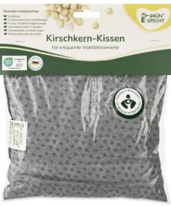 GRÜNSPECHT Wärmekissen Kirschkern-Kissen 22x24cm für Nacken & Bauch & Rücken, 100% Baumwolle, Mikrowell & Backofen siche