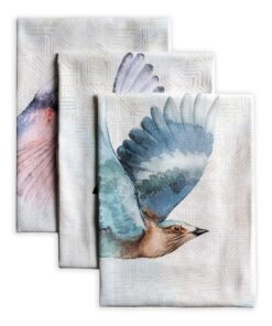 Maison d' Hermine Flying Birds 100% Baumwolle Küchenhandtücher | Bar Handtücher | Perfekt für Frühling/Sommer (50 cm x 7