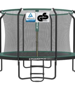 SONGMICS TrampolinOutdoor für Kinder, rundes Sicherheitsnetz mit Leiter, Ø 244 cm | SONGMICS TrampolinOutdoor, gepolste