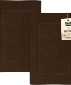 OEKO-TEX STANDARD 100 Dunkelbraune Badematte von Utopia - Baumwolle für Familie und Freunde | Utopia Dunkelbraune Badem