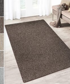 Casa Pura Teppich Läufer Carlton | Flachgewebe dezent Gemustert | Ideal für Küche und Flur (Braun - 80x100 cm) Casa Pu