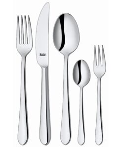 Silit Midi Besteck Set 6 Personen, Crominox Edelstahl 18/10, spülmaschinengeeignet, glänzend