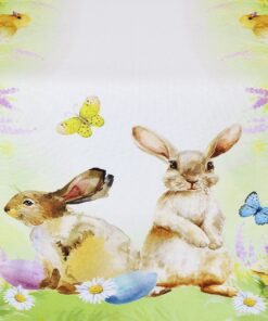 KAMACA Frühling Ostern bunte Tischläufer-hasen-dekor für Küche rechteckig (40x140 cm) KAMACA Ostereier und Blumen Tisc