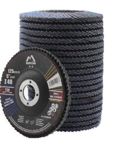 Merryland Edelstahl Fächerscheibe für Winkelschleifer - 125mm 40K T29 - Schleifmopteller - 20 Stück - Craft-Line FC11082