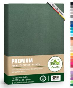 Premium Spannbettlaken, extra schwer und dick, für Boxspringbetten geeignet, ideal für Familien mit Kindern im Sommer, d
