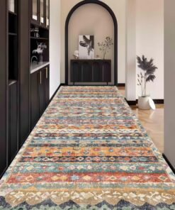 Boho Teppich Läufer Flur Bunt Waschbar rutschfest 40x60cm Dauerhaft Küchen- und Wohnzimmer-Fußmatte