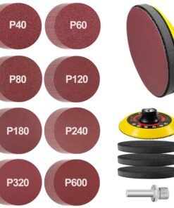 Schleifscheiben-Set 125 mm Klett für Winkelschleifer - Polieren von Holz und Metall - ideal für Profis und Amateure - M1