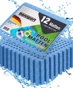 bonsport Pool-Unterlegmatte 12er-Set – Bodenschutzmatten für Pool & Planschbecken