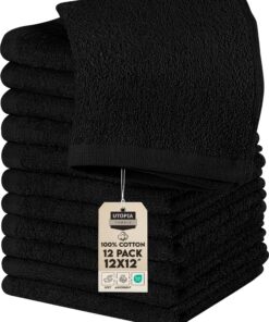 Utopia Towels 100% ringgesponnene Baumwolle Waschlappen-Set –eatures illegal character - hochwertige Flanell-Waschlappen
