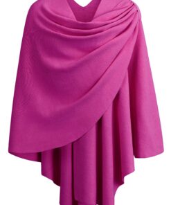 PULI Poncho Schal Cashmere Feeling für Damen - Perfektes Geschenk für Mutter