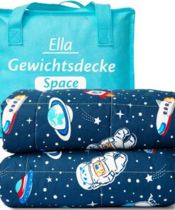 Ella Gewichtsdecke Kinder 3,2 kg 100x150 cm - Therapiedecke für Stressabbau & Angstzustände - Hypoallergene Glasperlendi