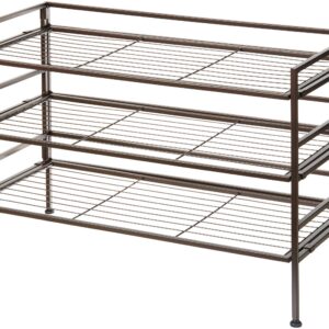 Amazon Basics 3-Lagiges Schuhregal Für Familie, Wohnzimmer, Großer Speicherplatz mit 68 D x 32 W x 47.5 H cm