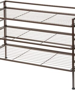 Amazon Basics 3-Lagiges Schuhregal Für Familie, Wohnzimmer, Großer Speicherplatz mit 68 D x 32 W x 47.5 H cm