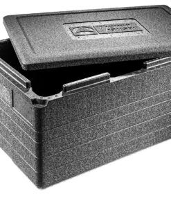Thermohauser GN 1/1 EPP-Thermobox - inklusive Deckel - 50 Liter Volumen - 60 x 40 x 33 cm - 5-farbiges Einsteckkartenset