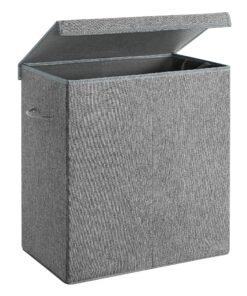 SONGMICS Wäschekorb mit magnetischem Deckel und Griffen für Familien im Wohnzimmer praktisch und faltbar ULCB02G