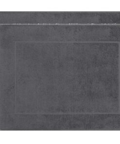 Duschvorleger 2er Pack 50x70cm Premium Qualität 650g/m² aus 100% Baumwolle für Männer und Frauen Anthrazit/Dunkelgrau