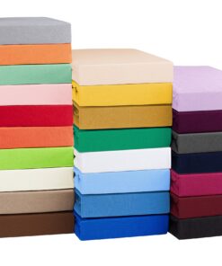 Svenson Jersey Spannbettlaken rot, 100% Baumwolle, 180 x 200 cm, comfortables Schlafengagement für Familie