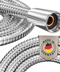 PRISMA Brauseschlauch 160cm Edelstahl Duschschlauch - Extrem flexibel, verdrehsicher, mit Knickschutz und Drehwirbel