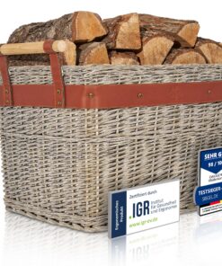Kaminholzkorb Groß Weide Brennmaterial Holzkorb Kaminfeuer | Kaufen