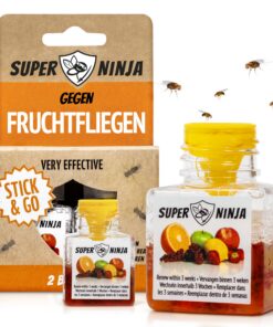 Super Ninja Fruchtfliegenfall für Haushalt und Küche - 2er-Pack