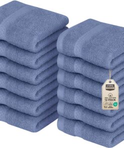 Utopia Premium-Fingerspitzen-Handtuch, 30,5 x 30,5 cm, Elektrikblau, 600 g/m², 100% Baumwolle, sehr saugfähig und weich,
