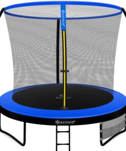 KESSER® Trampolin | Kindertrampolin bis 150 kg | TÜV Rheinland GS Zertifiziert | Komplettset mit Sicherheitsnetz | Ø 366