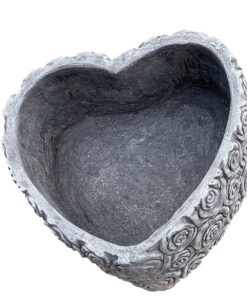 stoneandstyle Pflanzschale Rosenherz groß XL frostfest wetterfest