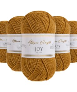 Utopia Crafts JOY DK Knitting Yarn für Experten - 100% Acryl (Sienna) - 5x 50g - Perfect für Geile Strickprojekte
