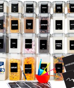 Deco haus® Vorratsdosen luftdicht 24er Set - Küche Aufbewahrung Organisation für Nudeln Müsli Mehl