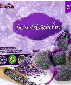 ZIDINA 28x Lavendelsäckchen – Duft für Schrank und Raum – Mottenschutz Kleiderschrank & Schubladen