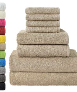 8-tlg Frottier-Handtuch-Set | 100% Baumwolle | 4x Gästetücher, 2x Handtücher, 2x Duschtücher