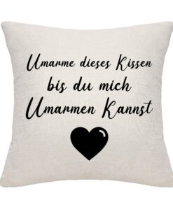 Bommex Lovebirds Sweetheart Kissenbezug für Paare und Liebhaber - Süße Sprüche zum Geburtstag