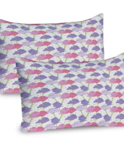 ABAKUHAUS Botanisches Kissenbezug Dekorativer Standard, Rosen und Wildblumen, Soulvolles Frühlings-Thema, Mehrfarbig 80x