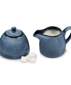 Sänger Darwin Milch und Zucker Set | Steingut Zuckerdose und Milchkanne | Premium Collection Sänger Steingut Milch Beh