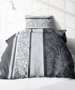 Träumschön Biber Bettwäsche Set – Flauschige Paisley Silber, Warm & Hautfreundlich – 100% Baumwolle - Atmungsaktiv, Weic