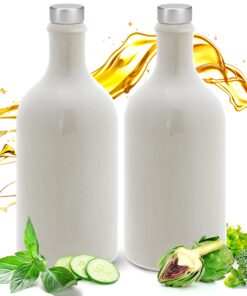 Gourmet Essig & Öl - Flaschen mit Ausgießer, Handgefertigt in Deutschland | Exklusive Steinzeugflaschen für Luxusliebhab