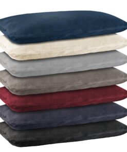 BaSaTex Plüsch Kissenbezüge im Doppelpack | Cashmere Touch Kopfkissenbezug | Fleece Sofakissen Couchkissen | 100% Mikrof