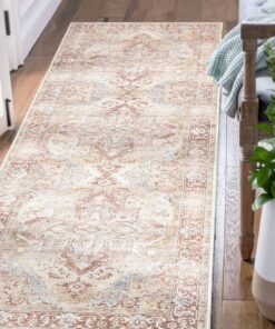 TOPICK Waschbar Fußmatte für Küche Ziegelrot rutschfest Teppichläufer 60x150cm OEKO-TEX STANDARD 100 TOPICK Fußmatte f