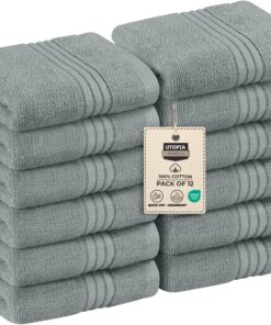 Utopia Towels Luxuriöses Waschlappen-Set (30 x 30 cm), 100% ringgesponnene, sehr saugfähige und weiche Waschlappen für B