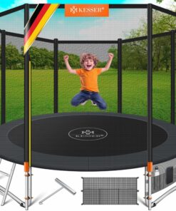 Kesser® Outdoor-Trampolin Komplettset Kinderbelastbar 150kg Sicherheitsnetz Leiter
