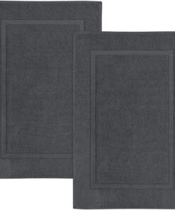 Utopia Towels 100% Baumwolle Frottee Waschbare Badteppich Grau 53 x 86 cm OEKO-TEX