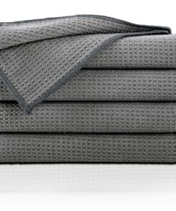 Gräfenstayn saugstarke Geschirrtücher - Microwebstruktur - Oeko TEX Standard 100 - 45x65 cm (Anthrazit) OEKO-TEX STANDAR