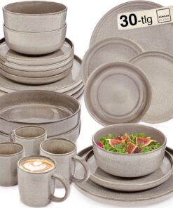 SÄNGER Kairo Clay Kombiservice 6 Personen VALUE COLLECTION Spülmaschinen- und Mikrowellenkompatibel Kratzfeste Steingutg