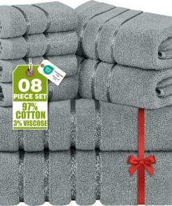 Utopia Towels - 8er-Pack saugfähige Handtuch-Set OEKO-TEX MADE IN GREEN
