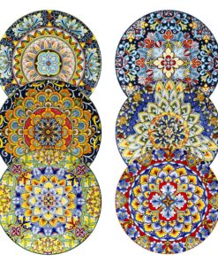 vancasso Salatteller 6er Set aus Porzellan – Mikrowellen- & Spülmaschinenfest für Salat & Dessert